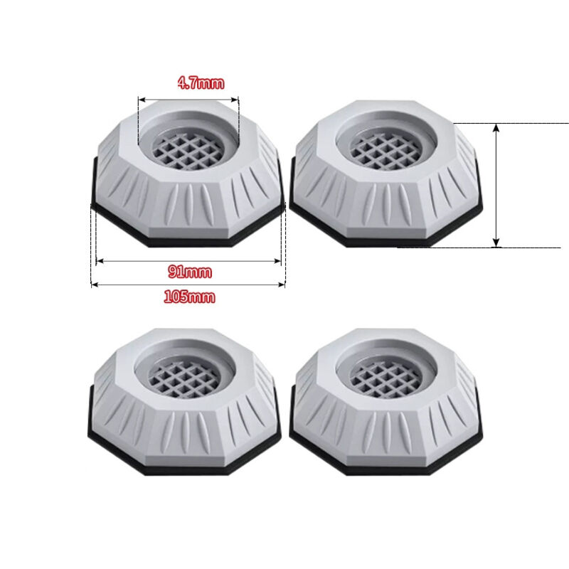 Ccykxa - 4-teilige Upgrade-Antivibrationspads, Antivibrationsmatte für Waschmaschinen, Fußpads für Waschmaschinen, Geräuschreduzierende