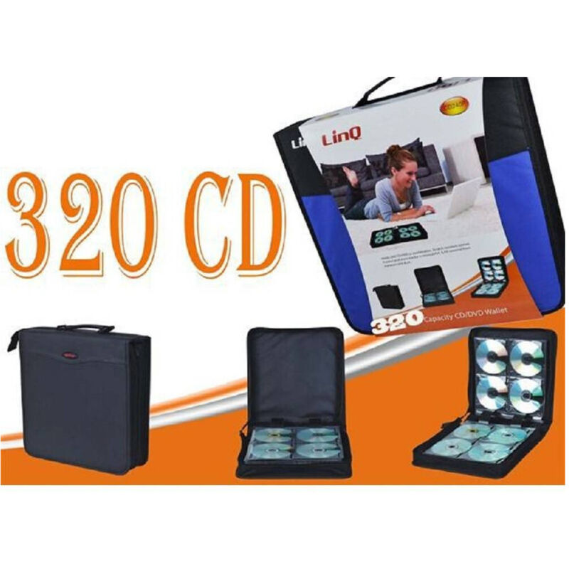 Trade Shop Traesio - Trade Shop - cd-tasche 320 plätze cd dvd-hülle sammler-reissverschluss-hülle CD320P -