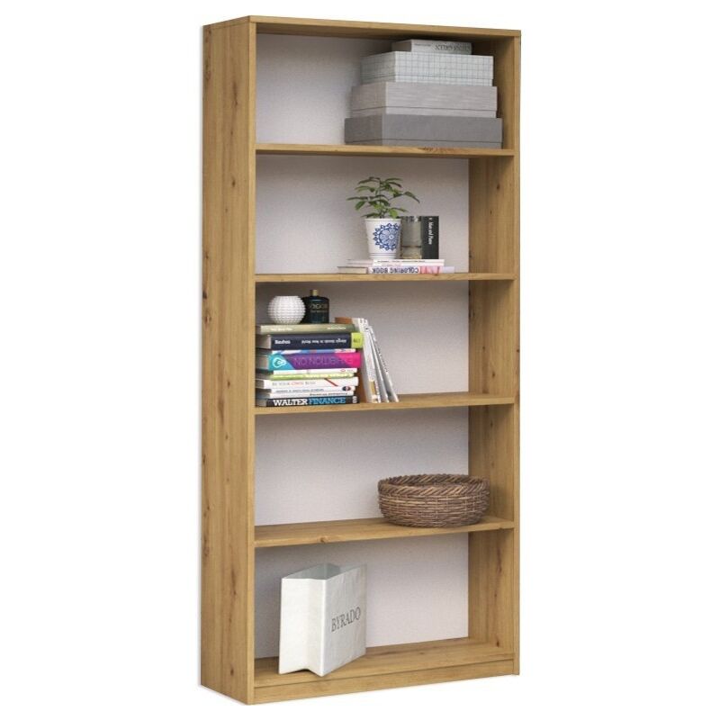 Cdf Bücherregal R80 Farbe: Eiche Artisan Breite: 80 Zentimeter Für Wohnzimmer, Büro und Arbeitszimmer Regal für Bücher und Spielzeug Ideal für
