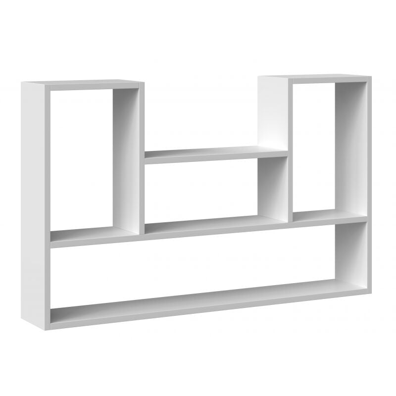 Cdf Hängeregal Bilbao 4P Farbe: Weiß für ein Wohnzimmer, Büro und Arbeitszimmer Regal für Bücher und Spielzeug modern Ideal für Kinderzimmer, Zimmer