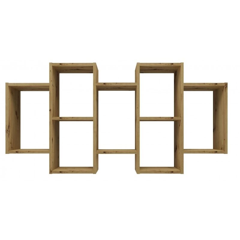 Hucoco - cdf Hängeregal Bilbao 7.0 Farbe: Eiche Artisan für ein Wohnzimmer, Büro und Arbeitszimmer Regal für Bücher und Spielzeug modern Ideal für