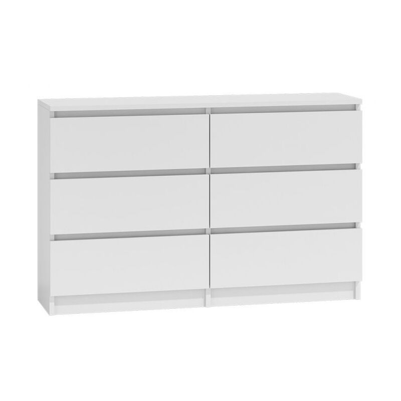 Cdf Kommode Malwa M6 120 Farbe: Weiß Schrank für Dokumente, Kleinigkeiten Ideal für Wohnzimmer, Schlafzimmer, Kinderzimmer, Jugendzimmer und Büro 6