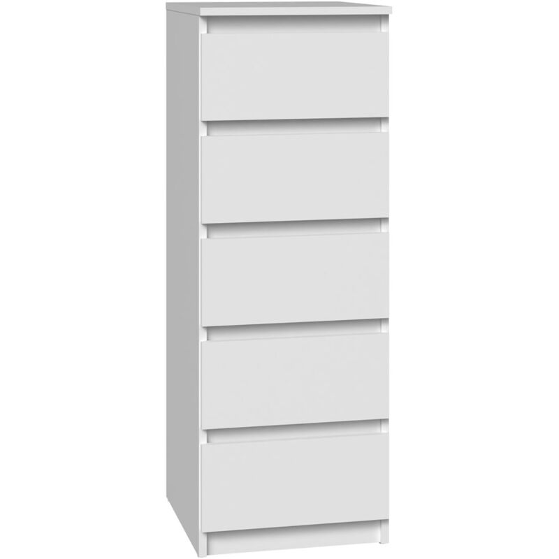 CDF Moderne Kommode Malwa W5 Farbe: Weiß Schrank für Dokumente, Kleinigkeiten Ideal für Wohnzimmer, Schlafzimmer, Kinderzimmer, Jugendzimmer und Büro