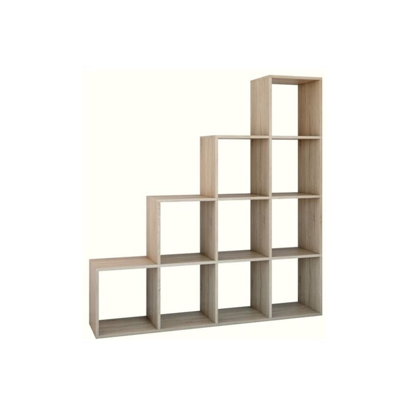 Cdf Step Bücherregal RS-40 Farbe: Eiche Sonoma Schrank, Sockel für Wohnzimmer, Büro und Arbeitszimmer Regal für Bücher und Spielzeug Ideal für