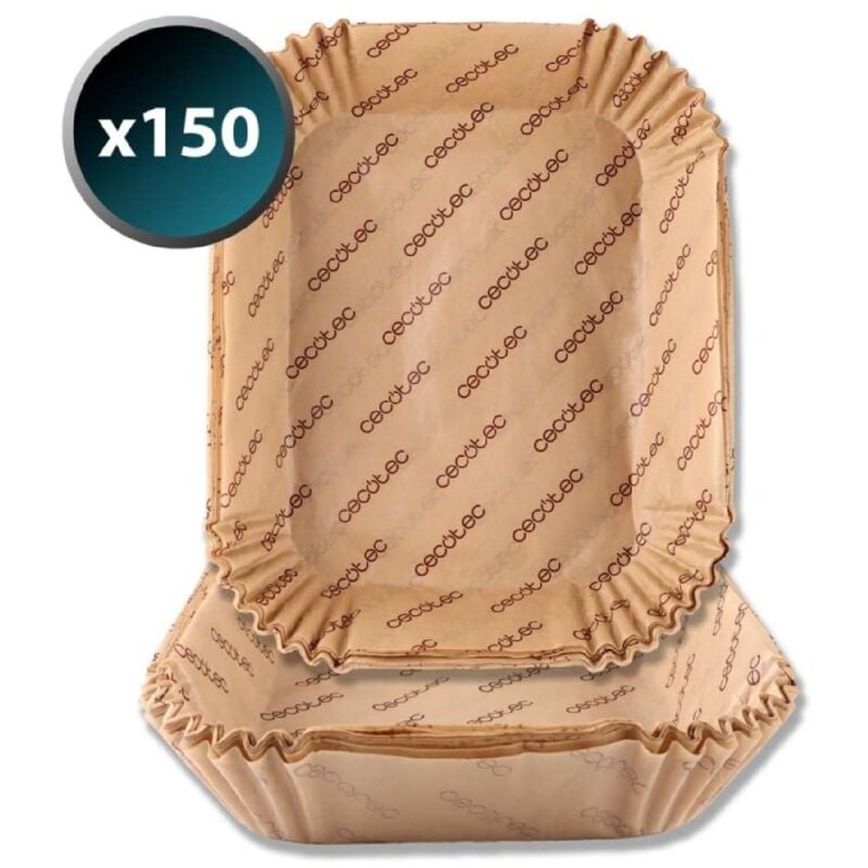 Cecotec - Air Fryer Zubehör Air Fryer Cecofry BigBucket Paper Pack Zubehör. 150 Papiere für Air Fryer , praktisch und kompatibel mit Air Fryers de