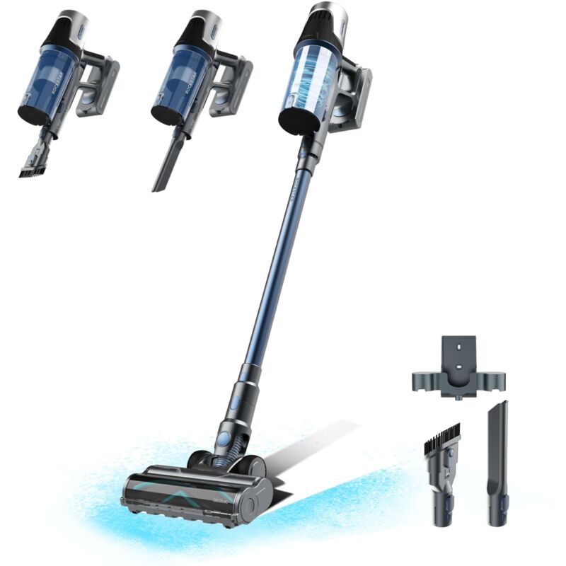 BLDC-Stielstaubsauger Conga Rockstar RS50. 400 W und 120 AW Saugleistung. Auto-Modus Reinigt bis zu 130 m² unterbrechungsfrei im Eco-Modus.