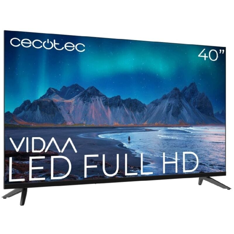 Cecotec Smart TV, TV LED de 40 Zoll Full HD Auflösung A5 Serie ALF50040. Smart TV VIDAA, Dolby Audio, Smart TV VIDAA, Built-in WiFi, Chromecast, 3