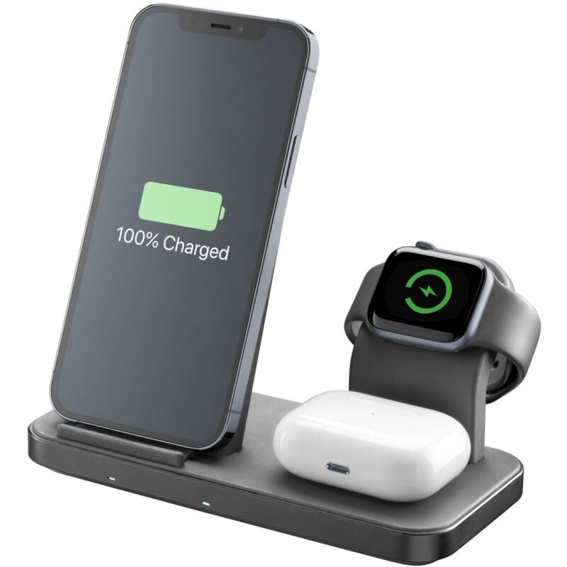 Cellularline - Wireless Charger Trio Apple Wireless Charger für Apple Wireless Charger für Apple