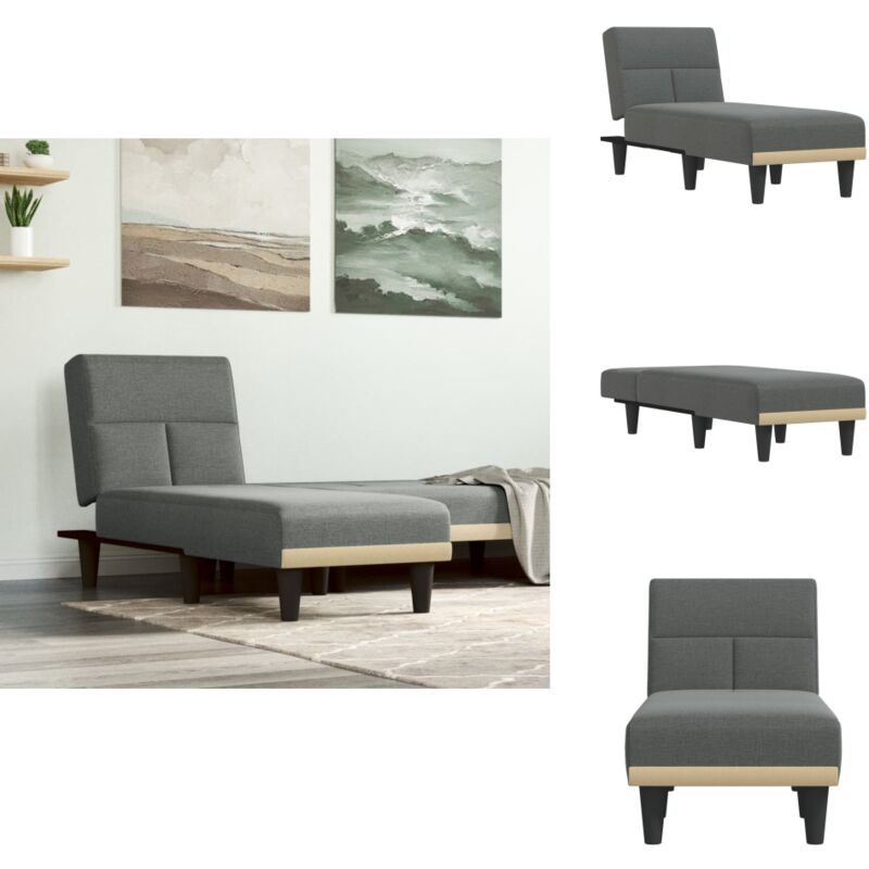 Vidaxl - Chaiselongue Dunkelgrau Stoff - Chaiselongue - Relaxsessel - Schlafcouch - Wohnzimmersofa - Polstermöbel
