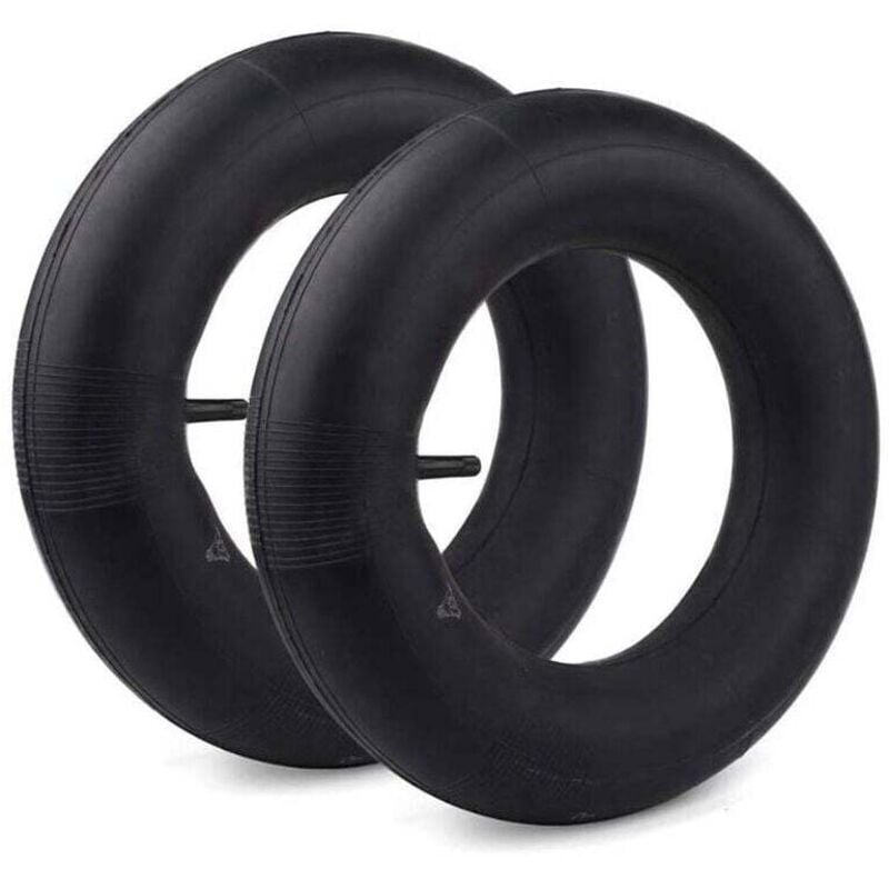 Chambre à Air de Pneu 4.80/4.00-8 Chambres à Air de Roue Brouette Tubes de Remplacement de Chariot avec Valve Droite 2 Pièces