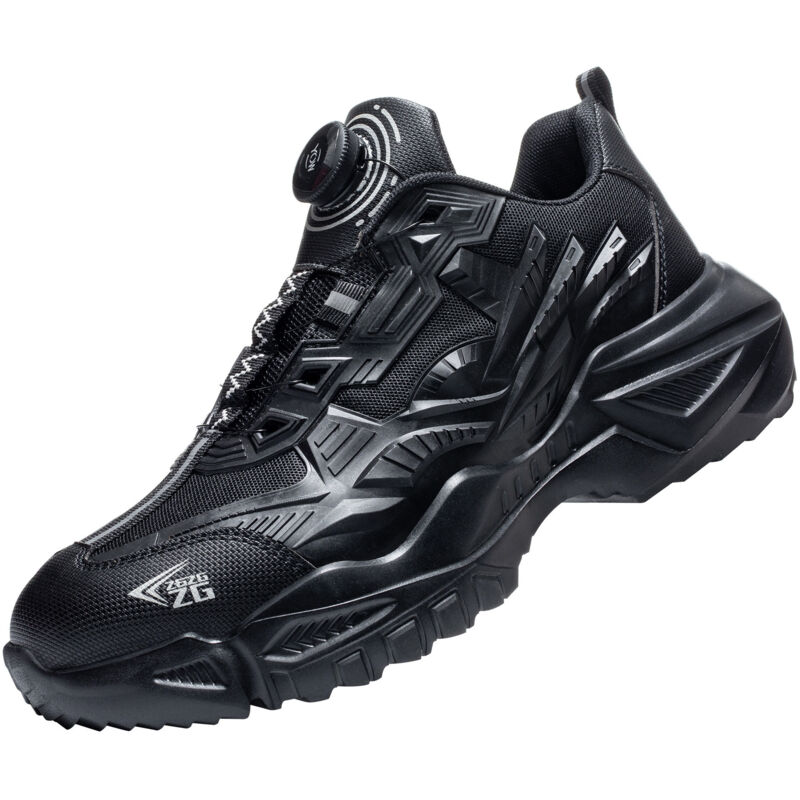 Arbeitsschutzschuhe für Herren, stoßfest und durchstichfest, leichte Sommer-Sicherheitsschuhe für Herren, drehbare Schnalle, Arbeitsschuhe ohne