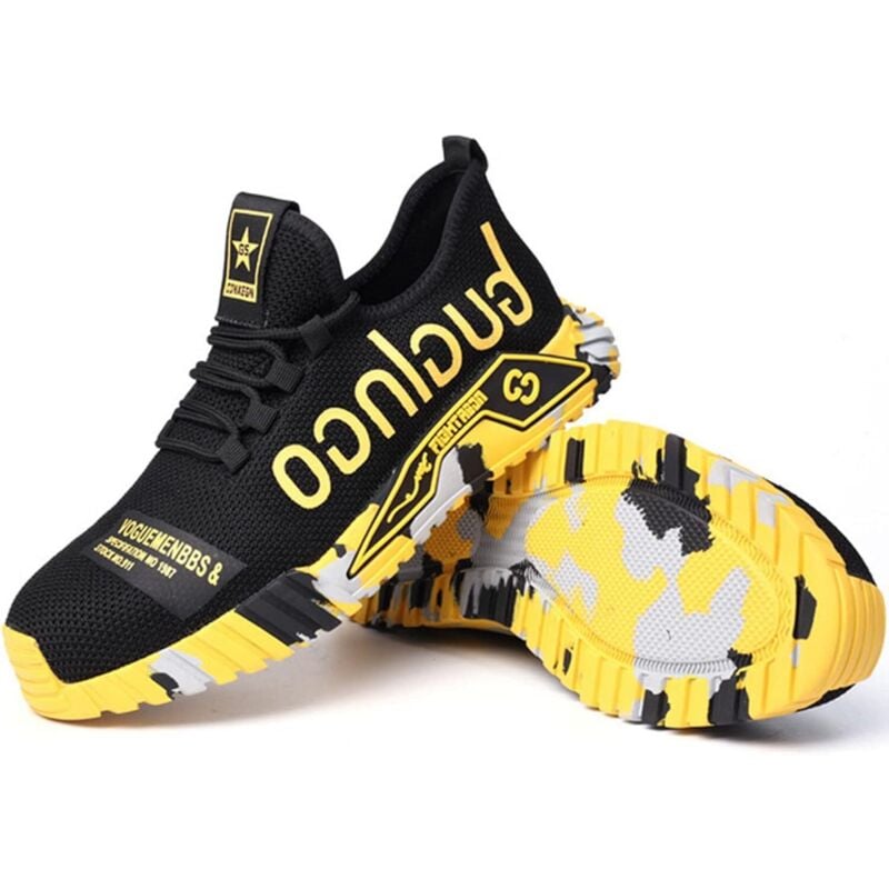 Sicherheitsschuhe für Herren, Turnschuhe mit Stahlkappe, leichte Arbeitsschuhe, Damen, atmungsaktive Industrie-Sneaker, atmungsaktive Mesh-Sneaker,