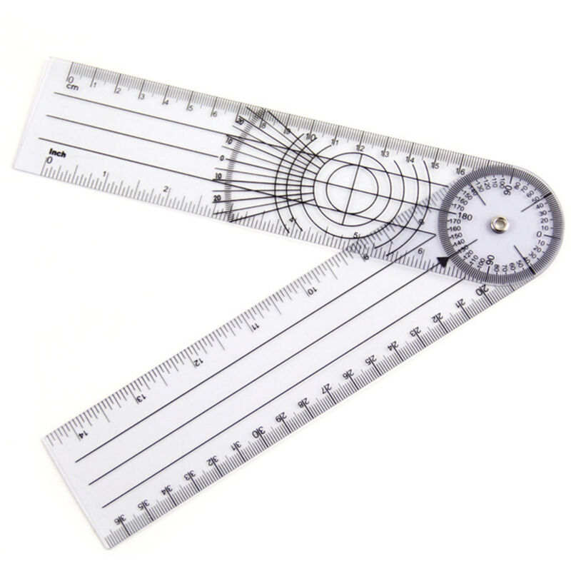 CHICIRIS Multifunktionale orthopädische Winkelskala zur Beurteilung der Gelenkbewegungszone in der Ergotherapie, Clear Scale in der