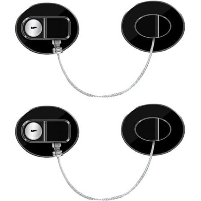 ZVD - Child Safety Window Lock Keyed Window Door Restrictor Child Safety Lock Safety Adhesive Freezer Locks Cable Anti-theft Lock Sliding Door 2PCS