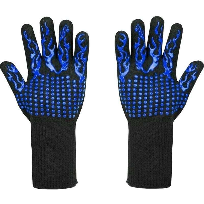 CHOYCLIT Grillhandschuhe, hitzebeständig bis 800 °C – Schnittfeste Handschuhe der Stufe L5 – Premium-Ofenhandschuhe zum Grillen, Kochen, Backen und