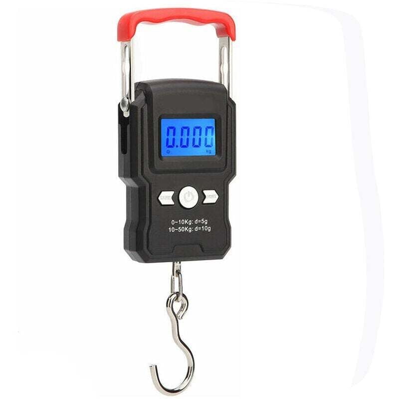 CHOYCLIT Waage, Personenwaage und Dynamometer, Hängehakenwaage, Doppelte Präzision, LCD-Hintergrundbeleuchtung, 50 kg / 5 g -