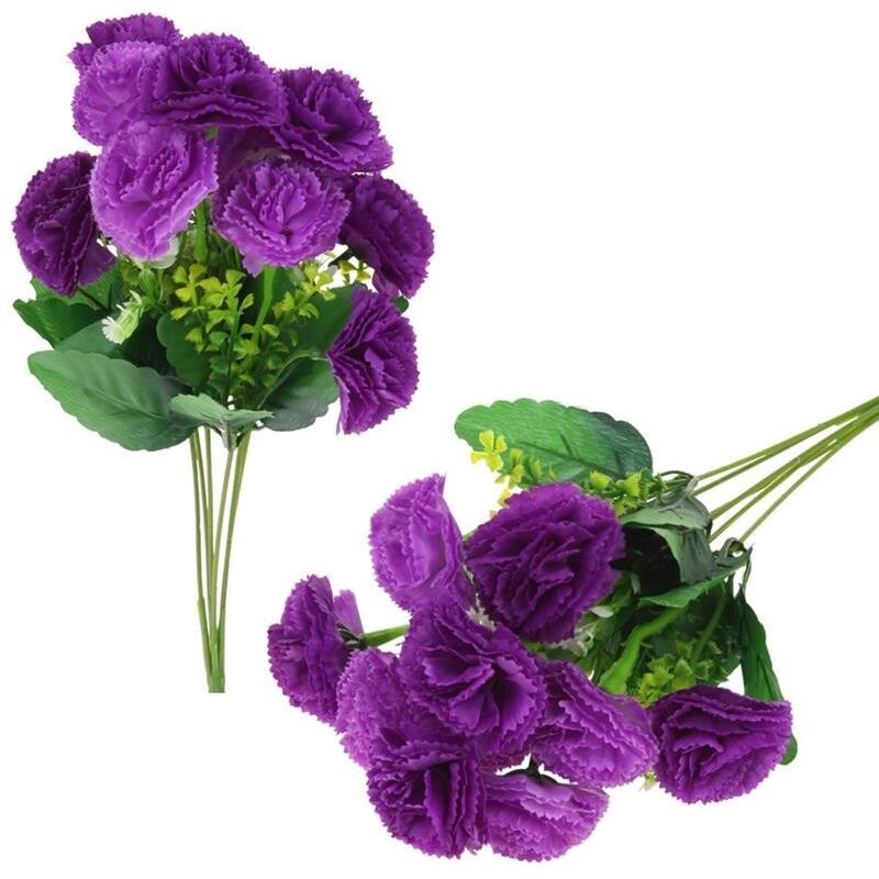 Chrysanthemenstrauß Kunstblumen für Vasendekoration Komposition 35 cm - Heidekraut