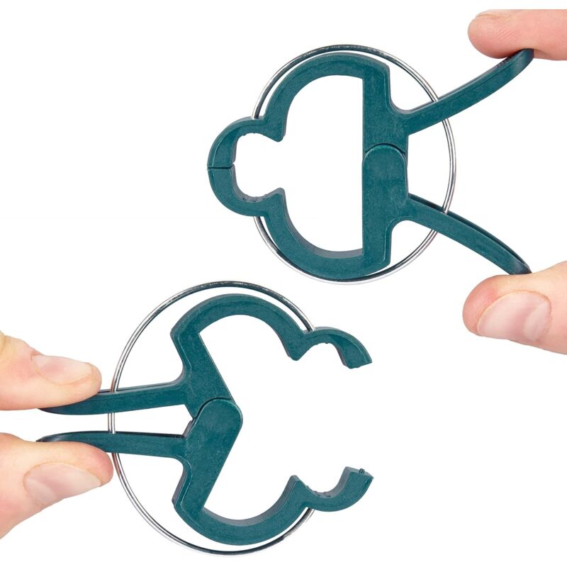 Memkey - Clips zum Befestigen von Pflanzen: 20 grüne Clips für Pflanzen Größe l – Hilfe beim Klettern von Kletterpflanzen auf Spiralstab oder