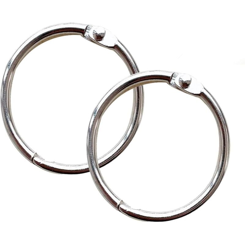 cm große Ringbinderringe, 8er-Pack, silber- und vernickelt, geeignet für Schule, Zuhause oder Büro, für Bücher, Karteikarten, Speicherkarten und