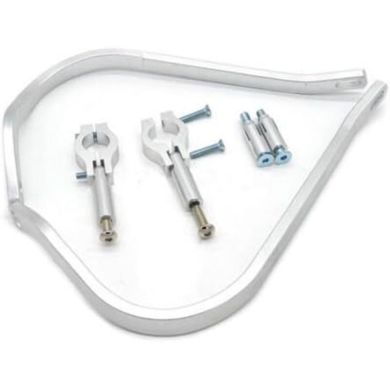 CNC-Aluminium-Bürstenstangen-Handschutz, Handschutz für 7/8 Zoll 22 mm Motorradlenker (weiß)