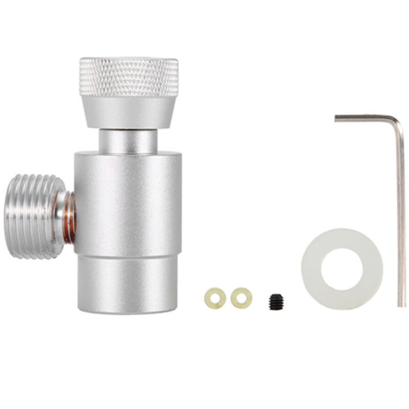 CO2-Nachfüllflaschen-Adapter-Anschlussset für SodaStream (Silber, ohne Zähler)