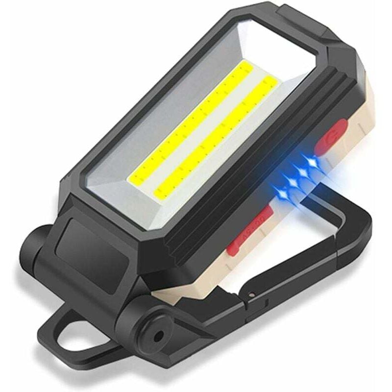 COB-Arbeitsleuchte, über USB wiederaufladbarer tragbarer LED-Strahler mit Magnet für Autoreparatur, Angeln, Camping, Angeln und Baustelle