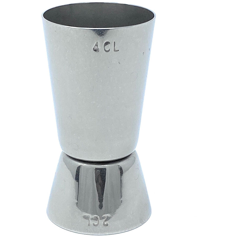 Jigger 2cl 4cl Doppelmessbecher 971 Messbecher Cocktail 20 ml 40 ml Edelstahl Barmaß Dosierer Alkohol Zertifikat Bar