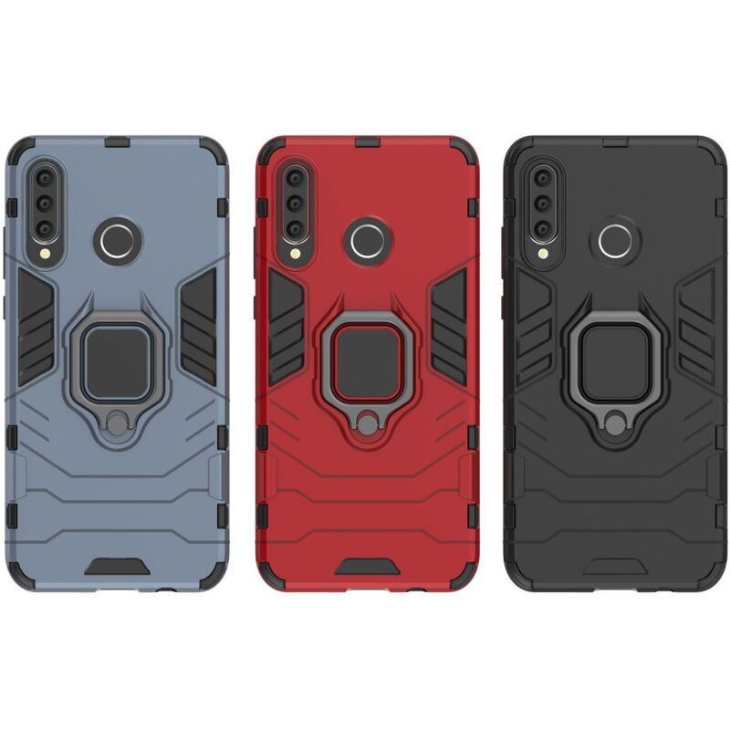 Markenlos - Ring Armor Kickstand Panzerhülle Bumper kompatibel mit Samsung Galaxy A03s Silikon Hard Case Hülle Zubehör Tasche Panzerschale Panzer