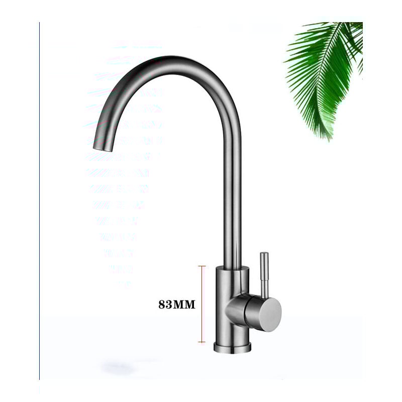 ColdStart Küchenarmatur, Einhebel-Küchenmischbatterie, 360° drehbar, hoher Wasserauslass, Edelstahl-Mischbatterie für heiße und kalte Küche, Amazon