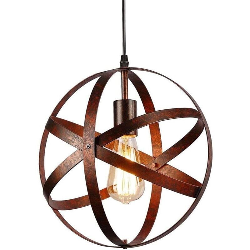 Comely - Industrielle Vintage Pendelleuchte E27 Metall Hängelampe für Küche mit 100cm verstellbarem Kabel für Treppe Küche Wohnzimmer Café Hotel