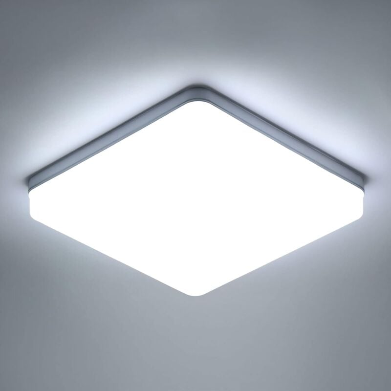 Comely - Quadratische LED-Deckenleuchte 36 w, IP44 6500 k LED-Deckenleuchte, 5400 lm LED-Deckenleuchte, Deckenleuchte, anwendbar für Badezimmer,