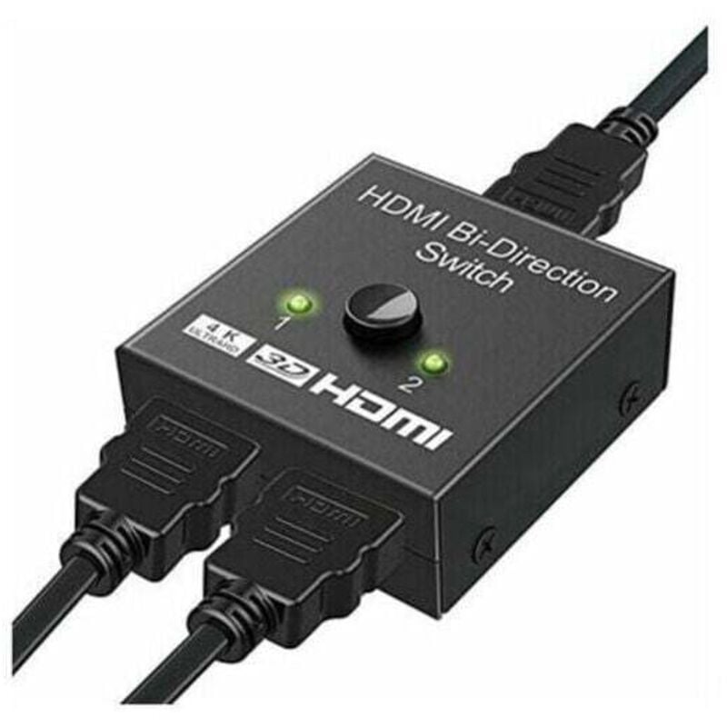 HDMI-Switch, HDMI-Splitter 4K, bidirektionaler Adapter, 2-in-1-out oder 1-in-2-out-Switch, unterstützt 3D 4K 1080P, HDCP, HDMI-Switch für