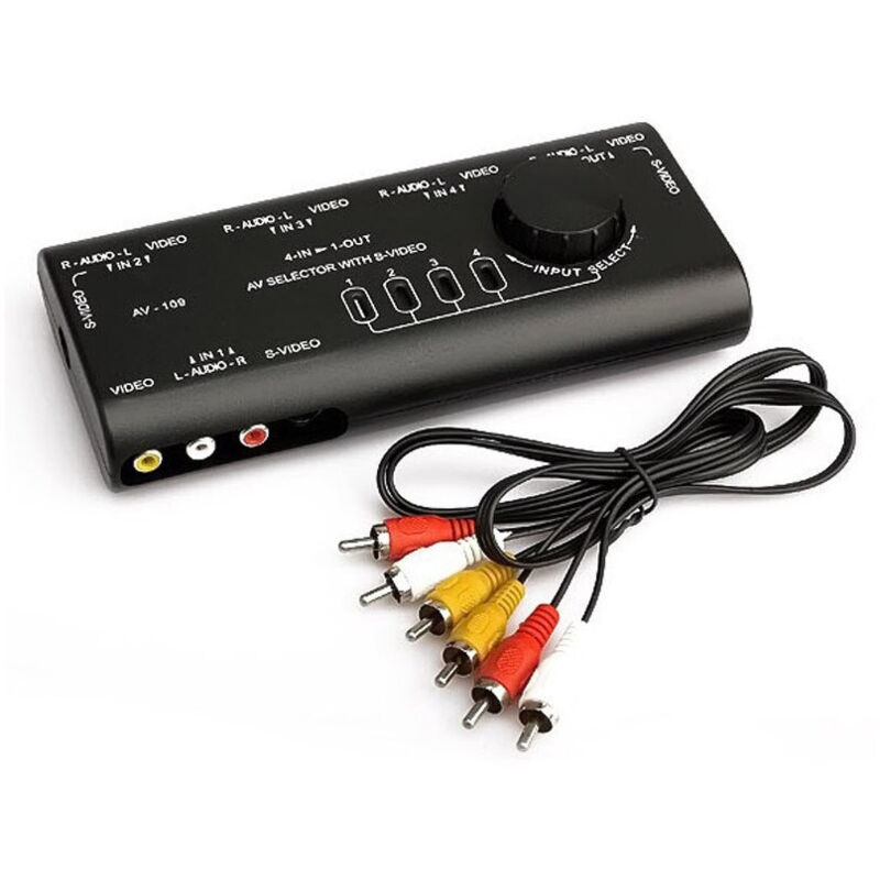 Trade Shop - AUDIO-VIDEO AV 4 IN 1 Q-AU51 FÜR VIDEOCAMERA DVD READER -