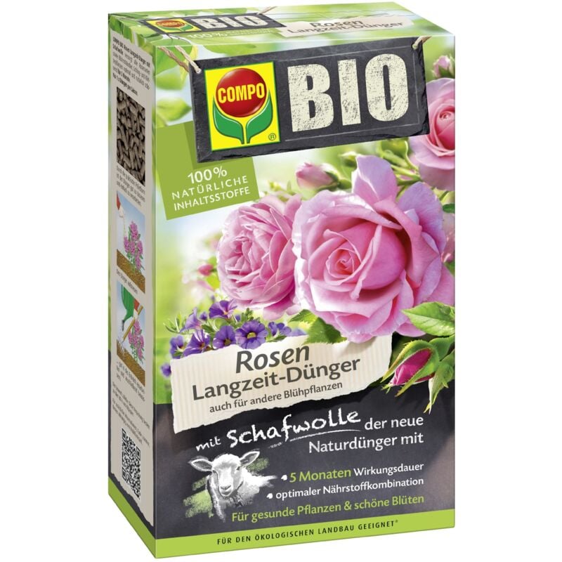 Bio Rosen Langzeit-Dünger mit Schafwolle 2kg - Compo