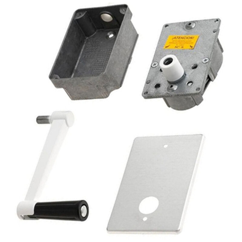 Tecnogas S.r.l. - Jalousiedrehbank Montagemechanismus-Box-Platte-weiße Kurbel 70090002