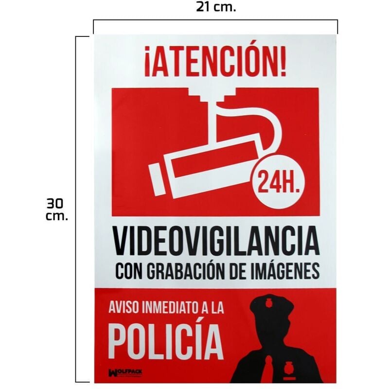 Connected Alarm Poster Hinweis an die Polizei 30x21