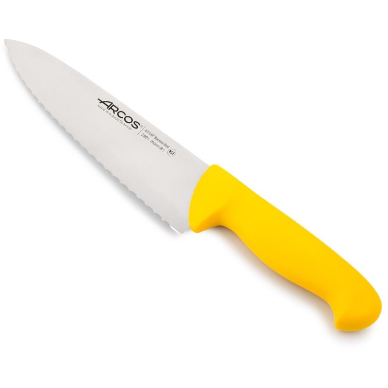 Cook's knife serie 2900 (200 mm) - Messer mit breiter Klinge und Wellenschliff, stabil und stark. Vielseitiges Messer für Profis und Hobbyköche.