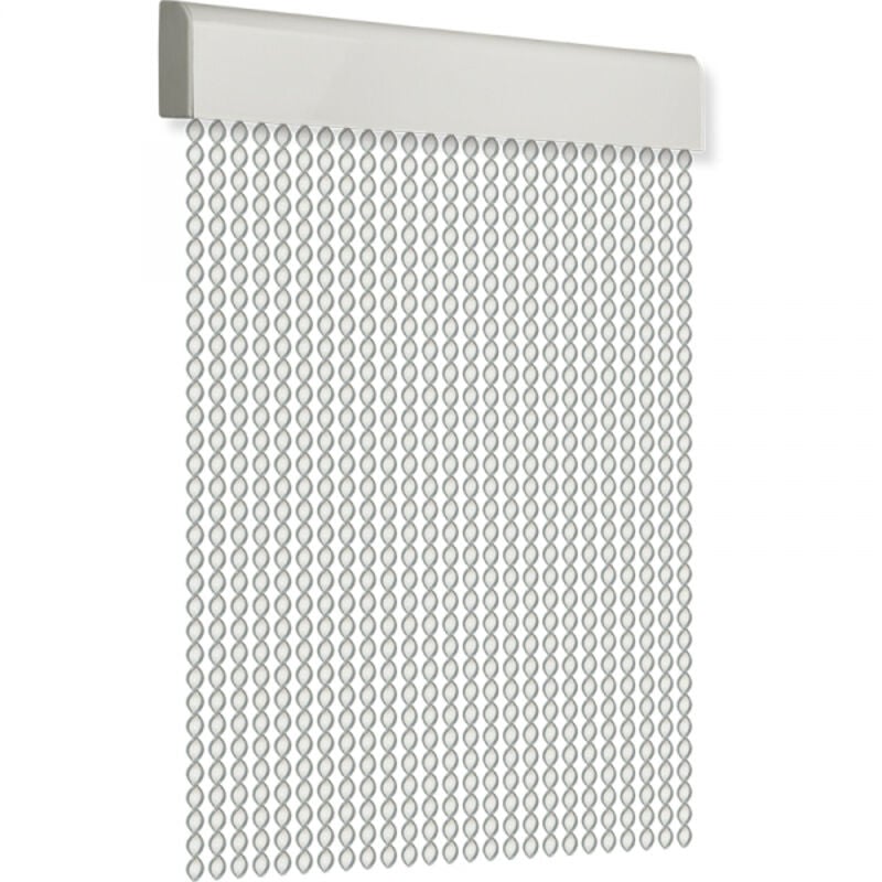 EDM - Türvorhang 120x210cm Spiralkordel Nr. 3 grau-weiss