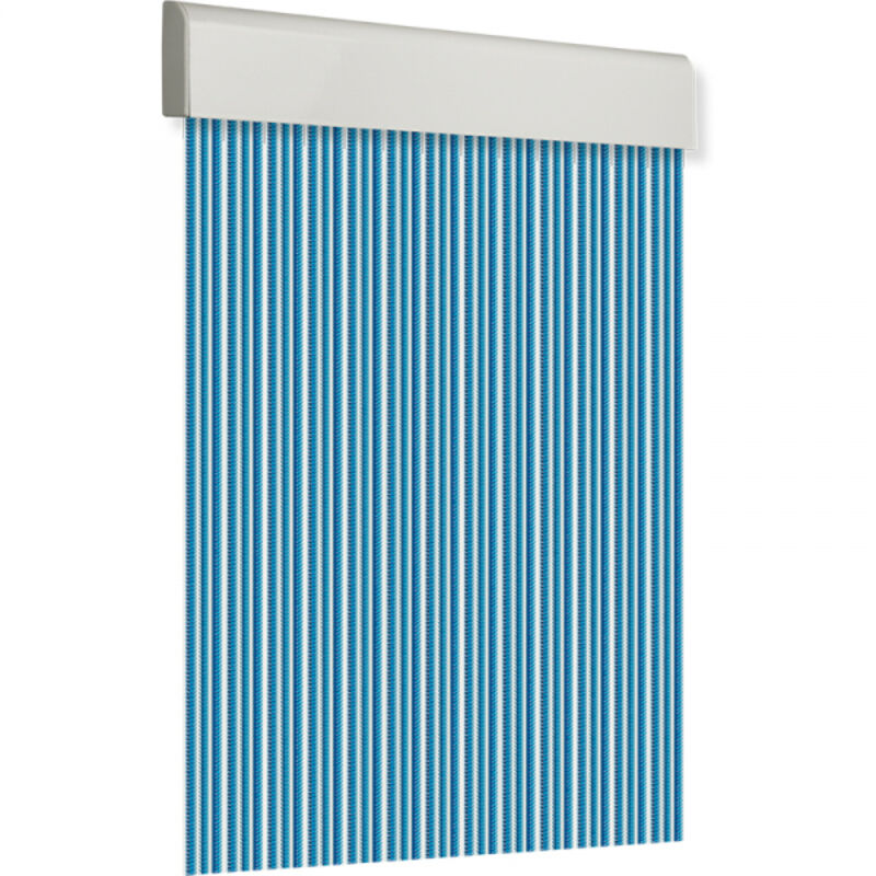 EDM - Türvorhang 120x210cm flach rau Nr. 11 blau-weiß