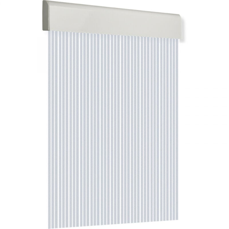 EDM - Türvorhang 120x210cm flach rau Nr. 16 Glas-Weiss