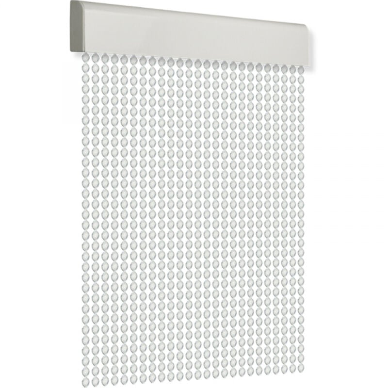 EDM - Türvorhang 90x210cm Spiralkordel Nr. 7 transparent-weiß