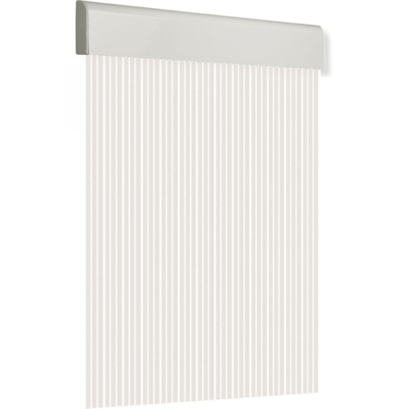 EDM - Türvorhang 90x210cm flach rau Nr. 15 weiß-kristall