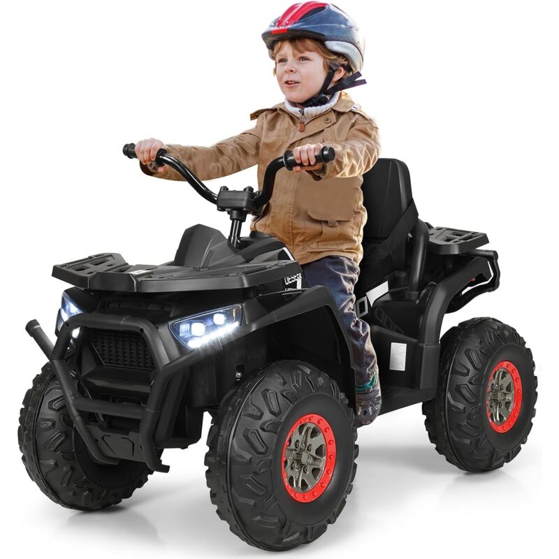 Costway - 12V Elektro Kinderquad mit Scheinwerfer, Mini Elektroquad mit Musik usb, Hupe, 4 Räder Kinder Quad 3-8 km/h, Kinderauto Elektroauto für