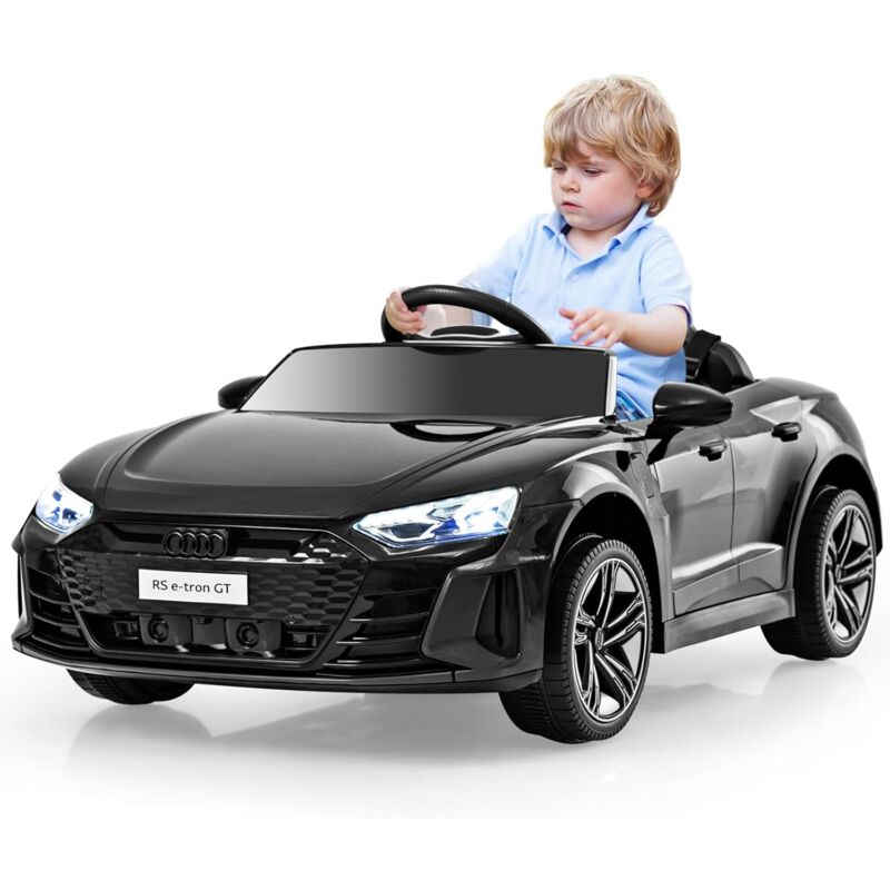 Costway - Audi rs Kinder Elektroauto mit 2,4 g Fernbedienung, 12V Kinderauto mit Musik und Scheinwerfer, 3-5 km/h, ideal für Kinder ab 3 Jahre