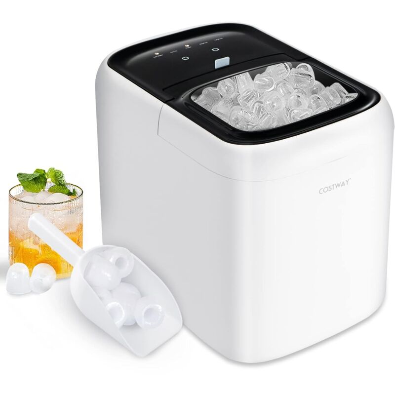 Costway - Eiswürfelmaschine Ice Maker, Eismaschine, Eiswürfelbereiter inkl. Eiswürfelschaufel / 9 Eiswürfel in 6-8 min / 15kg in 24 Std. / 2L