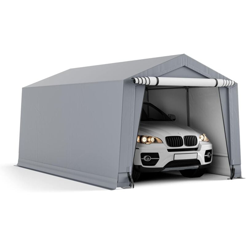 Garagenzelt Carport, 490 x 290 x 245 cm, Zeltgarage mit Türen, Weidezelt Lagerzelt Garage Unterstand, Autounterstand für suv, Boot, Fracht,