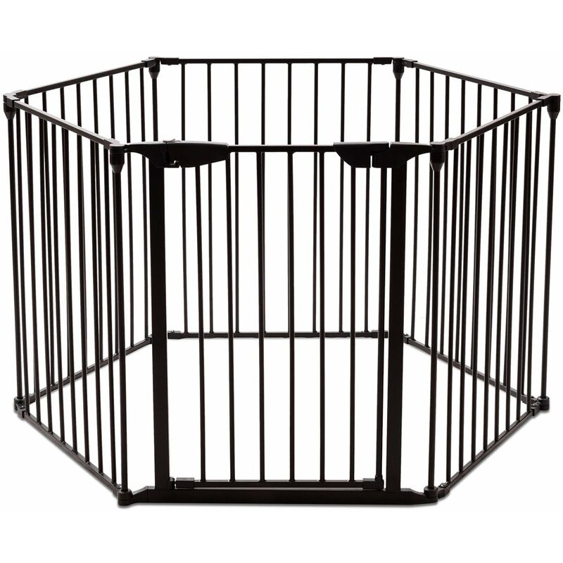 Costway - Kaminschutzgitter Metall Absperrgitter Schutzgitter Kindergitter Treppengitter Laufgitter Konfigurationsgitter Tuerschutzgitter Laufstall