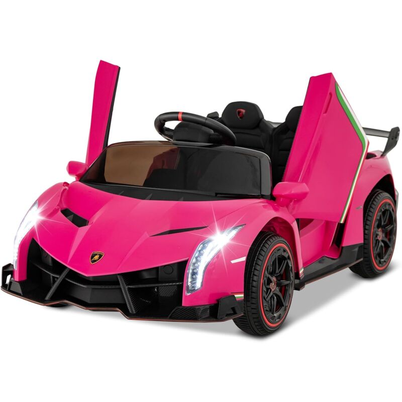 Costway - Lamborghini Elektroauto für Kinder, Kinderfahrzeug mit 2,4-G Fernbedienung & led Scheinwerfer & Hupe & Musik, Elektrofahrzeug 3-6 km/,