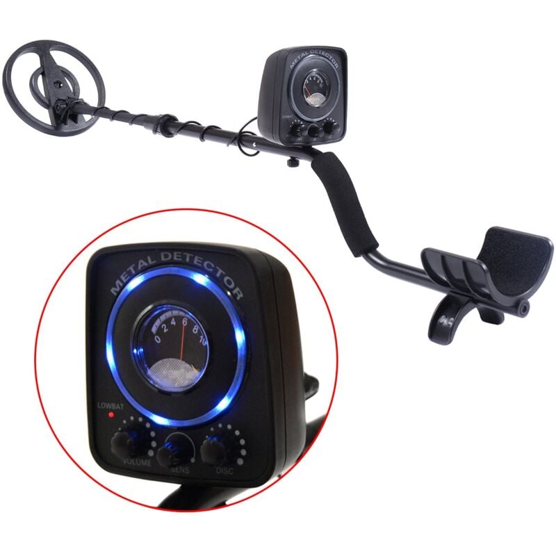 Metalldetektor Metallsuchgeraet Metallortungsgeraet Suchspule Target Tiefensonde wasserdichter Suchkopf led - Costway