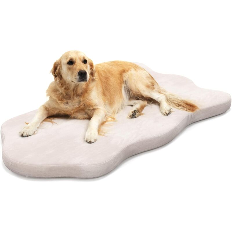 Costway - Orthopädisches Hundebett, Hundekissen waschbar, Memory Foam Hundematte mit abnehmbarem Bezug, rutschfest, wasserdicht, für große,